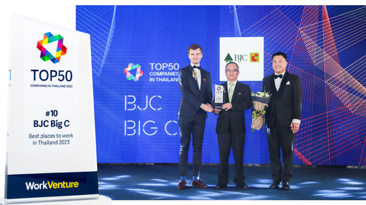 กลุ่มบีเจซี บิ๊กซี ติดอันดับ Top 10 บริษัทในฝันคนรุ่นใหม่ปี 2566 คว้ารางวัล “Top50 Companies in Thailand” ต่อเนื่องเป็นปีที่ 2