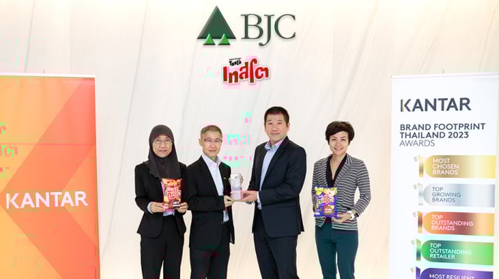 เทสโต คว้ารางวัล “แบรนด์ดาวรุ่งที่มียอดขายเติบโตอันดับ 1”  จากผลสำรวจ Kantar Brand Footprint Thailand 2023 Awards